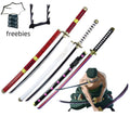 104cm Roronoa Zoro Sword Anime One Piece Cosplay Prop Knife Ninja Schwert Real Size Japanese Katana Original Samurai Sabre Toy