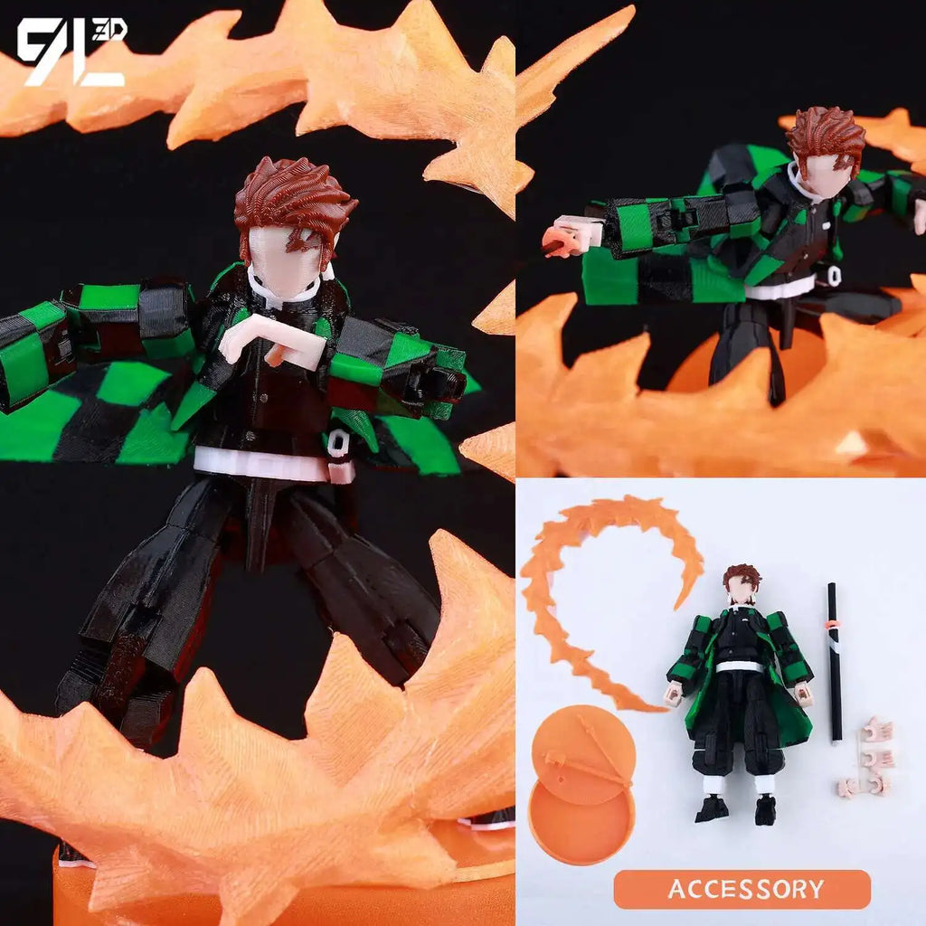 9L3D Printed Anime Characters Lucky 13 Zoro Dummy Action Figures Monkey D.Luffy Multi-Jointed Movable Shapeshift Mannequin Toys