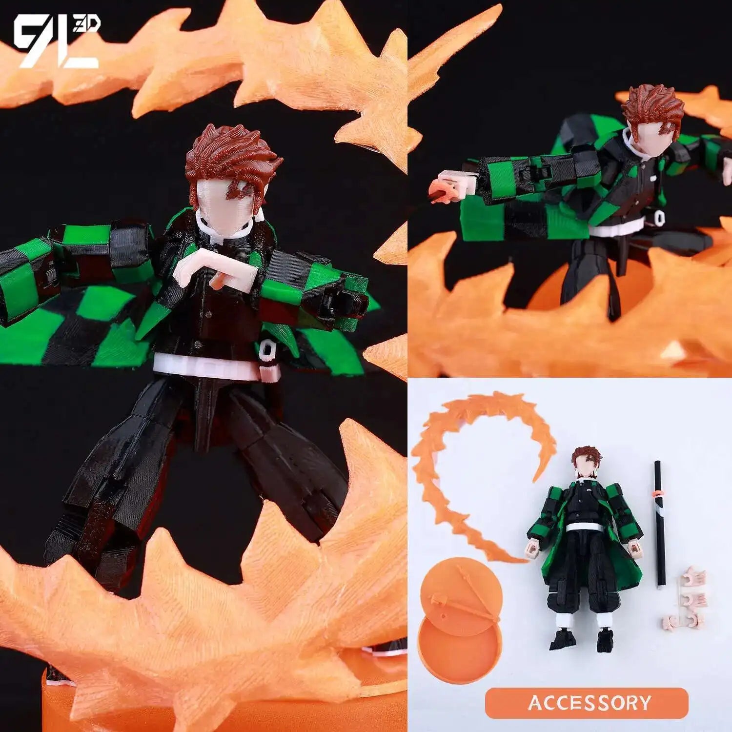 9L3D Printed Anime Characters Lucky 13 Zoro Dummy Action Figures Monkey D.Luffy Multi-Jointed Movable Shapeshift Mannequin Toys