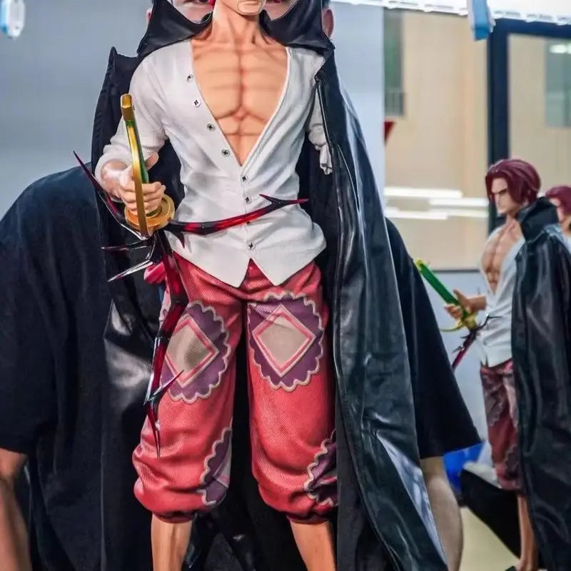 Anime Jt Statue 70cm One Piece Red Hair Shanks Four Emperors Large Gk Model Action Figures Pvc Toys Collectibles Ornaments Gifts