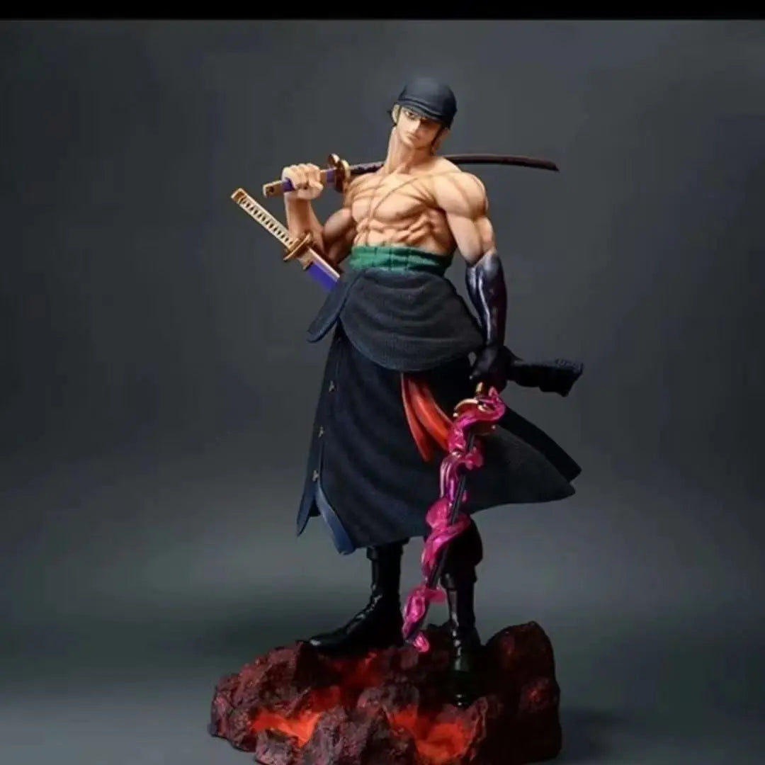 One Piece Zoro with Sword Double-Headed Eagle Enma Sword Aura Zoro High-Quality GK Figure Anime Model Desktop Statue
