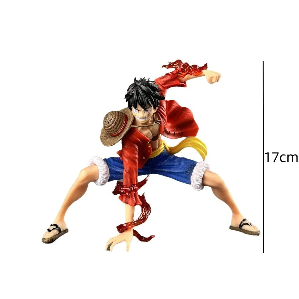 One Piece Monkey D. Luffy Figures Battle Style Action Figures Anime Collection 17cm PVC Desktop Decoration Model Doll Toys