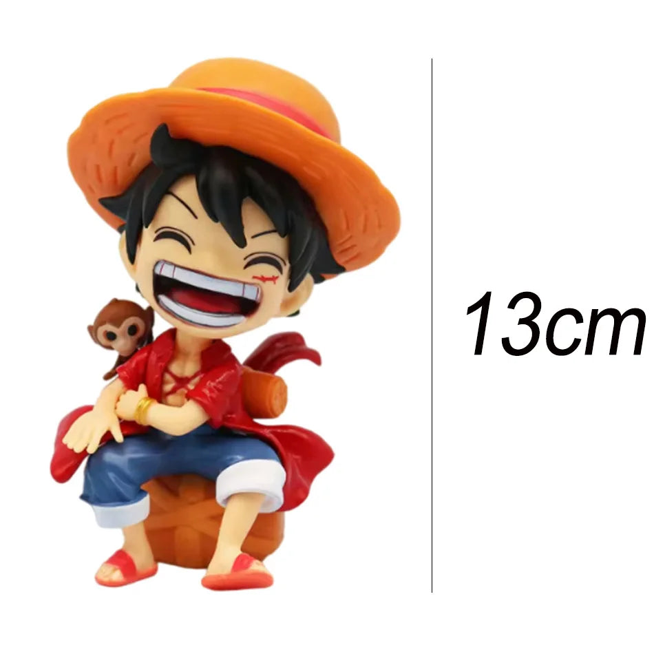 Anime One Piece Monkey D. Luffy Roronoa Zoro Sanji Portgas·D· Ace Yamato Q Version Anime Figural Pvc Model SurpriseToy Xmas Gift