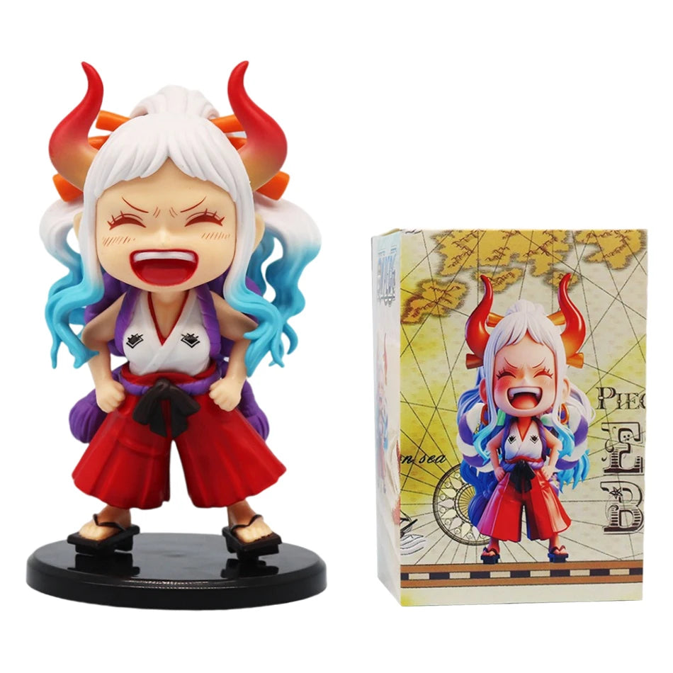 Anime One Piece Monkey D. Luffy Roronoa Zoro Sanji Portgas·D· Ace Yamato Q Version Anime Figural Pvc Model SurpriseToy Xmas Gift