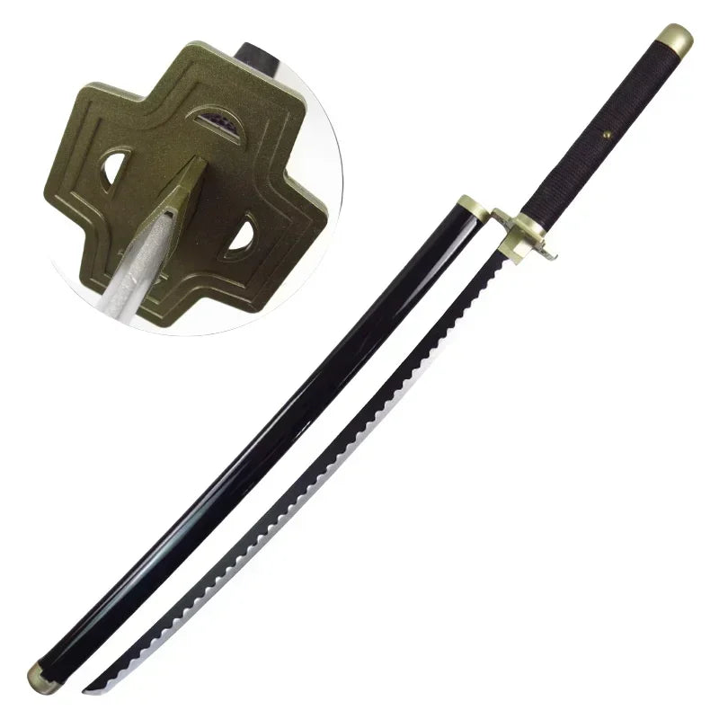 Wooden One Piece Katana Swords Real Size Japanese Anime Katana Sword Simulation Roronoa Zoro Cosplay Props Home Decorations