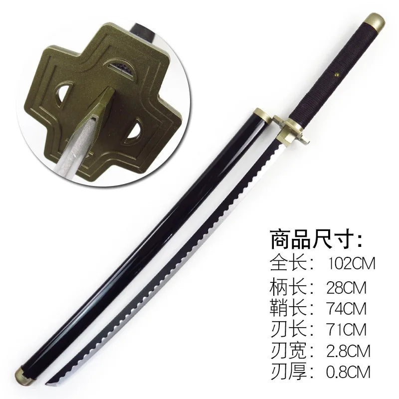 104cm Roronoa Zoro Sword Anime One Piece Cosplay Prop Knife Ninja Schwert Real Size Japanese Katana Original Samurai Sabre Toy