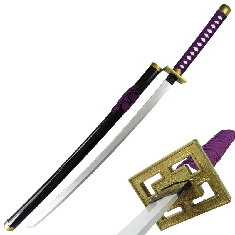 Wooden One Piece Katana Swords Real Size Japanese Anime Katana Sword Simulation Roronoa Zoro Cosplay Props Home Decorations
