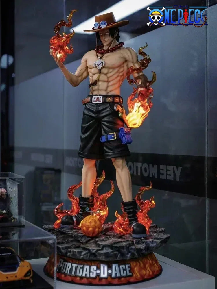 70cm New One Piece Gk Fantasy Third Anniversary 1/3 Ace Super Huge Collect Figures Trendy Statue Anime Decoration Christmas Gift