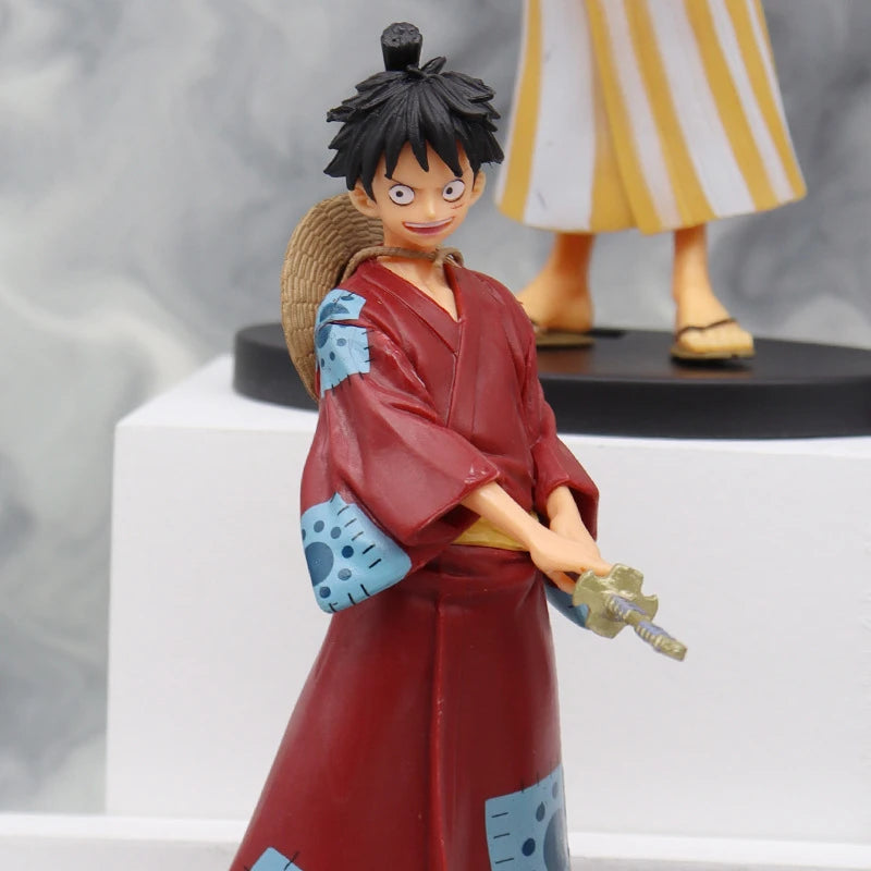 18CM One Piece Anime Figure Monkey D Luffy Zoro Chopper Nami Action Figurines PVC Collection Model Dolls Birthday Gifts For Kids