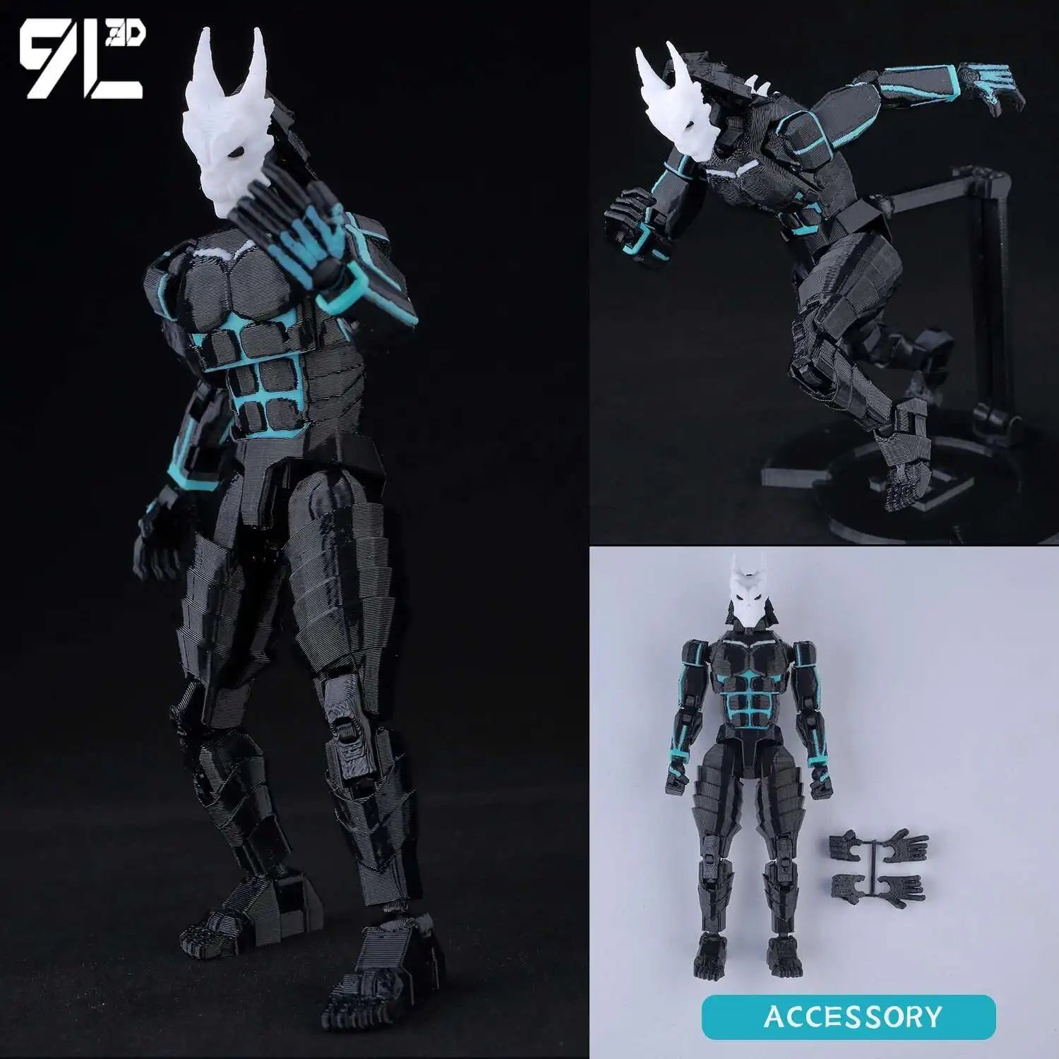 9L3D Printed Anime Characters Lucky 13 Zoro Dummy Action Figures Monkey D.Luffy Multi-Jointed Movable Shapeshift Mannequin Toys