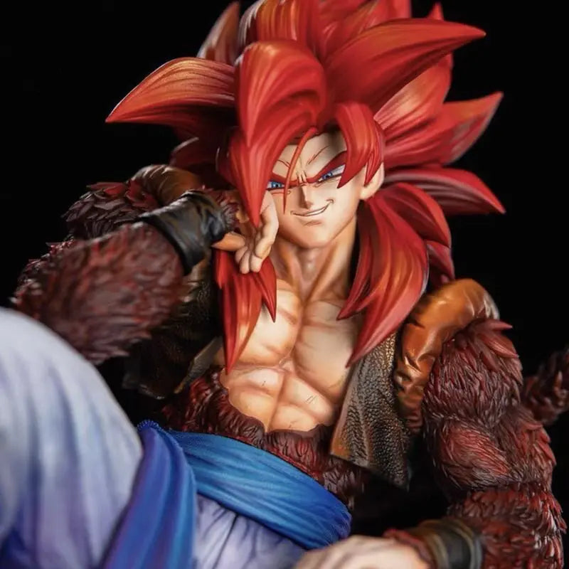 Dragon Ball Anime Sitting Posture Super Ⅳ Gogeta GK Figure Collectible Model Desktop Decoration Ornament Manga Trendy Toy Gift