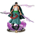 21cm One Piece Figure Small Blood Bath Sauron One Piece Gk Three-Knife Flow Stunt Version Scene Statue Boxed Anime