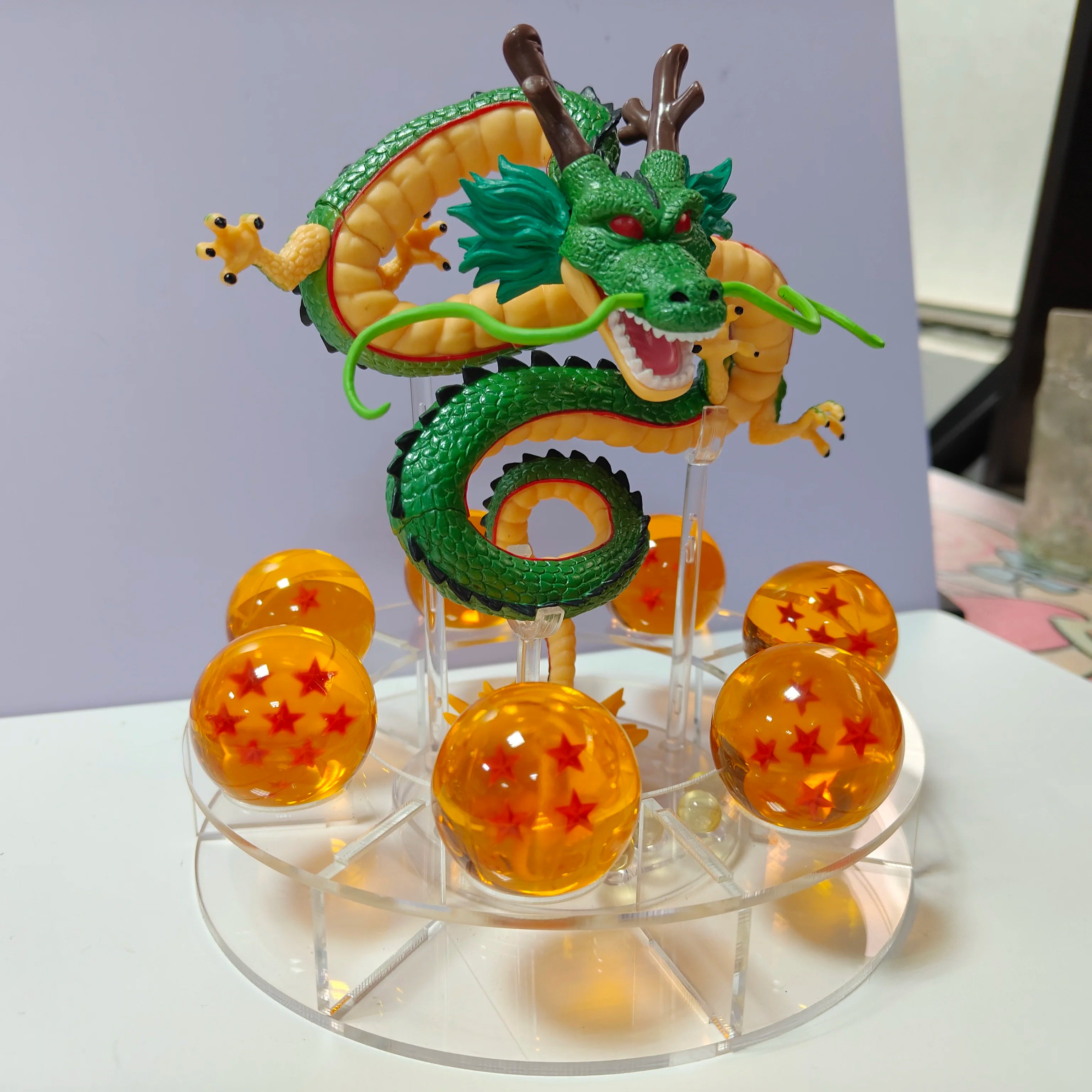 Dragon Ball Z Anime Shenlong Shenron DIY Crystal Ball 3.5cm Action Figure Toys Dragon Ball Super Model Figurine Toys For Gift
