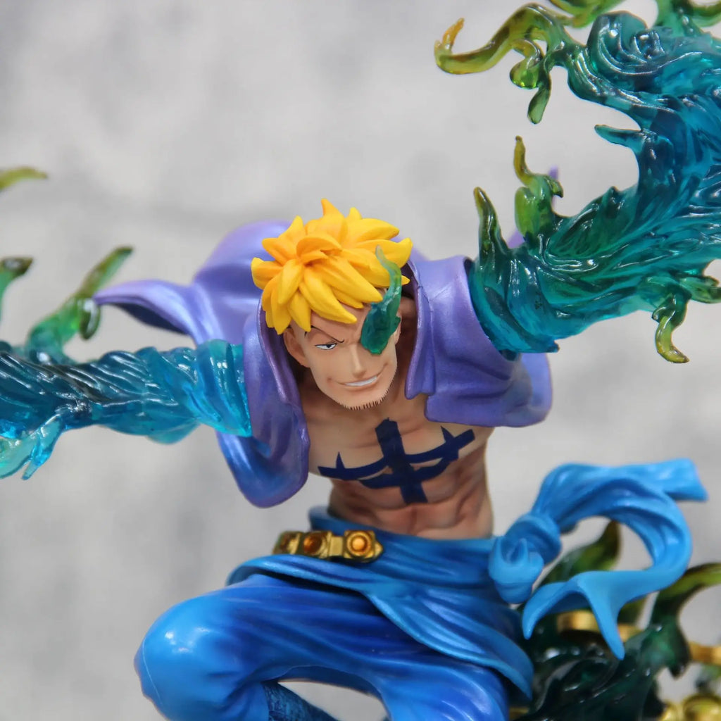 GK Garage Kit White Beard Pirate Flying Marco Phoenix Animation Model Statue Ornament Collectible Handmade Action Figure