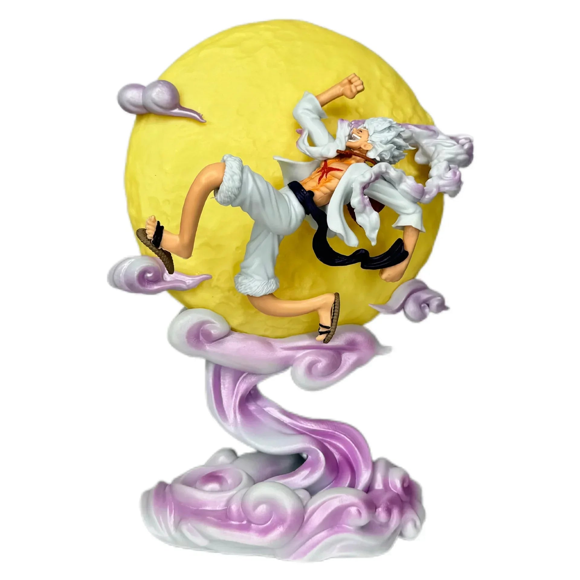 One Piece Anime Figures Nika Sun God 5 Gear Luffy Flying To The Moon Model GK Statue Glowing Trendy Collectible Ornament Gifts