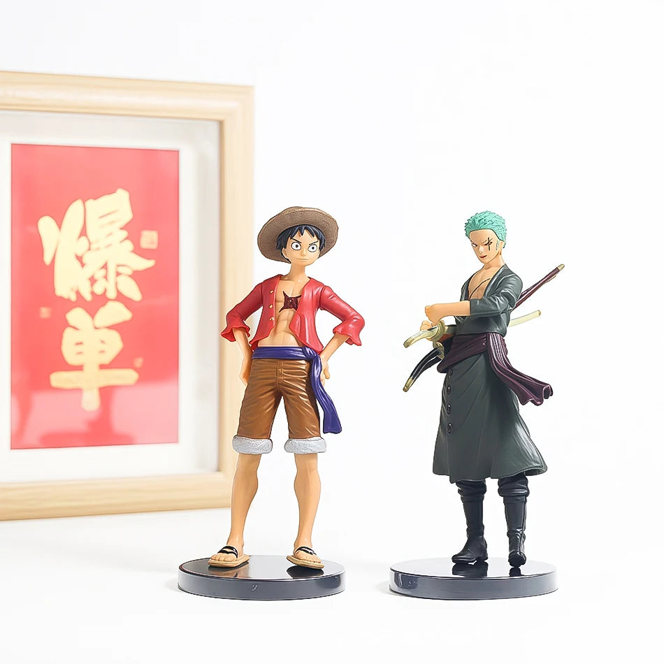 6pcs Anime One Piece Figures Luffy Ace Solon Mei Sanji Action Model Pvc Desktop Statue Ornament Collection desktop Toys Gifts