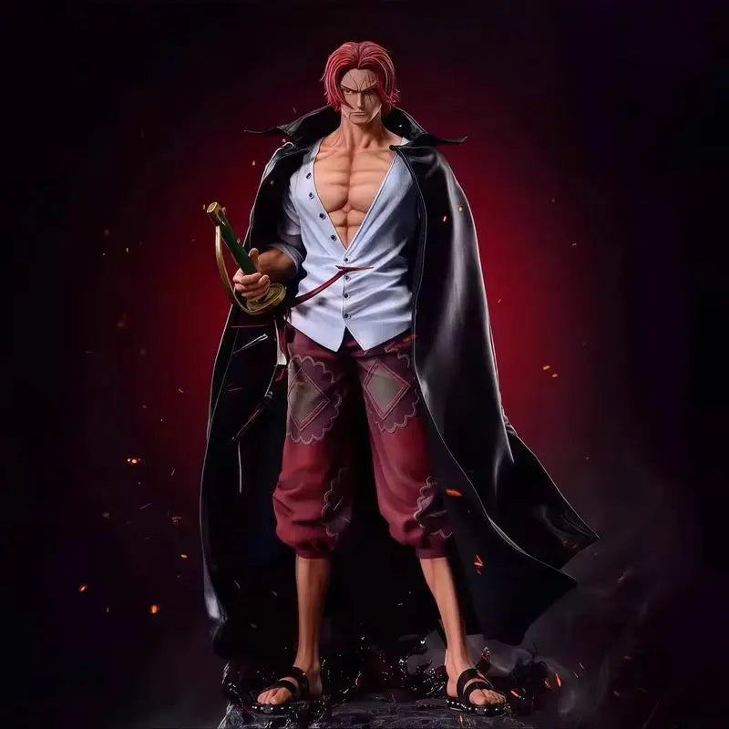 Anime Jt Statue 70cm One Piece Red Hair Shanks Four Emperors Large Gk Model Action Figures Pvc Toys Collectibles Ornaments Gifts