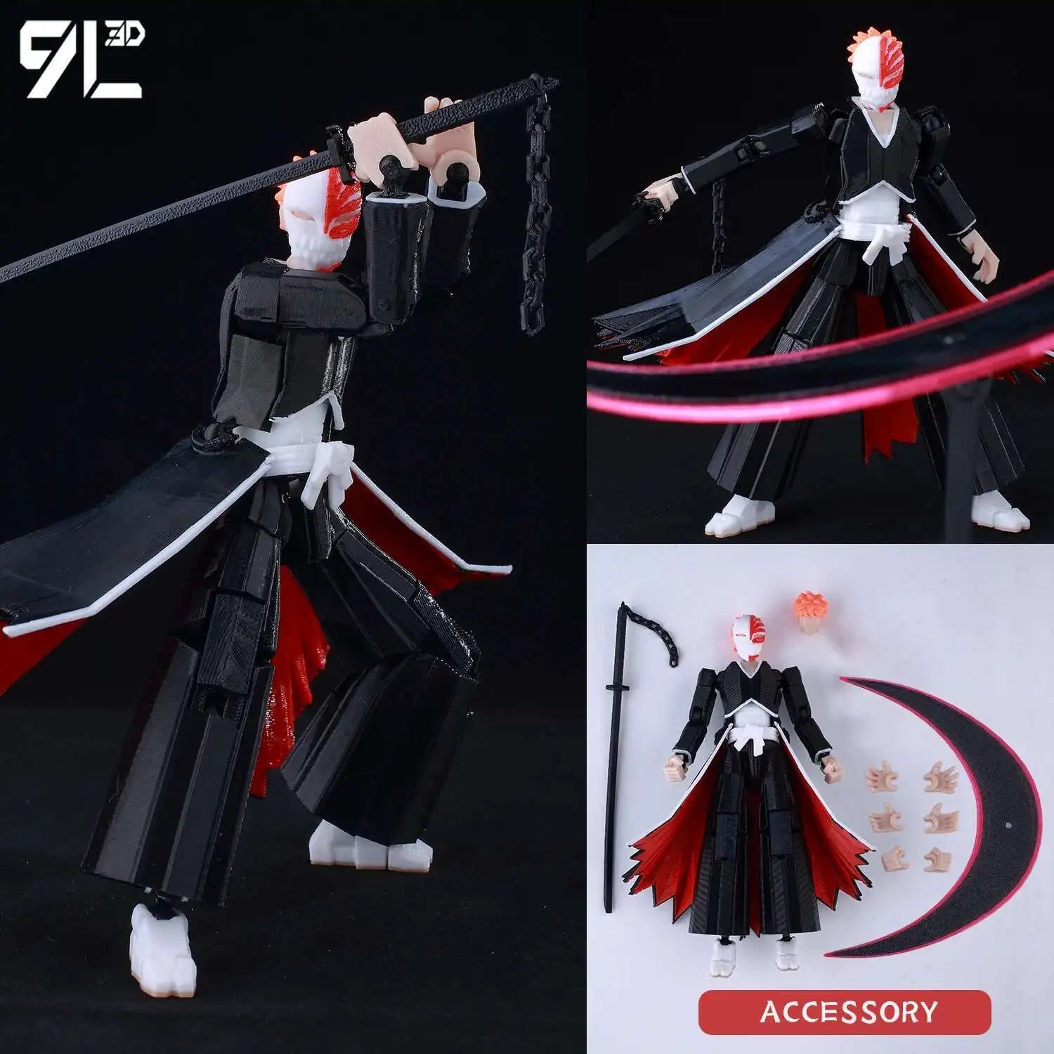 9L3D Printed Anime Characters Lucky 13 Zoro Dummy Action Figures Monkey D.Luffy Multi-Jointed Movable Shapeshift Mannequin Toys