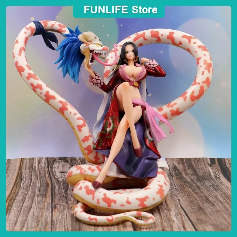 Anime Peripherals Figure Snake Form Boa Hancock Sitting Pose Model Ornament Anime Action Figure Collectible Toy Gift