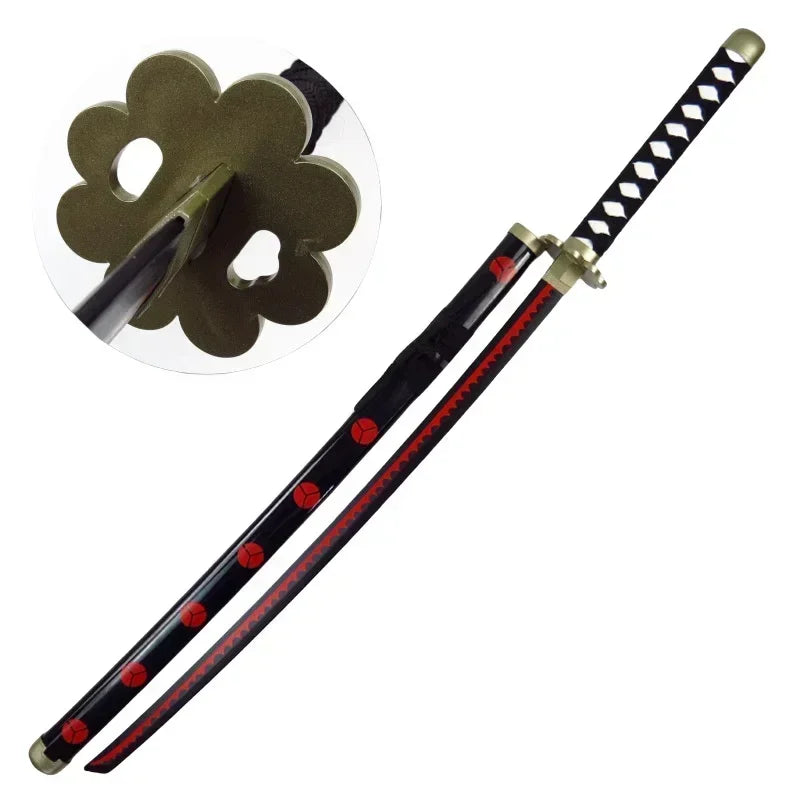 Wooden One Piece Katana Swords Real Size Japanese Anime Katana Sword Simulation Roronoa Zoro Cosplay Props Home Decorations