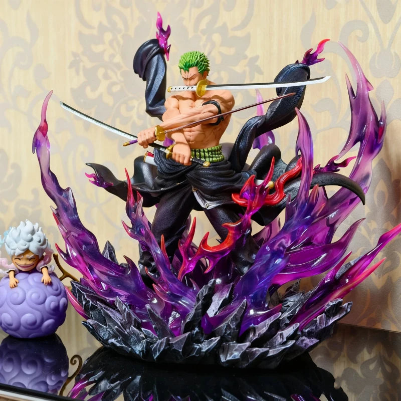 One Piece 30cm Oni Giri Santoryu Zoro Action Figures Anime GK Exquisite PVC Statue Collectible Model Toy Desktop Decor Boy Gift