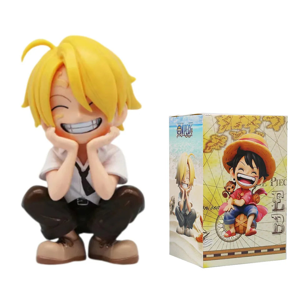 Anime One Piece Monkey D. Luffy Roronoa Zoro Sanji Portgas·D· Ace Yamato Q Version Anime Figural Pvc Model SurpriseToy Xmas Gift