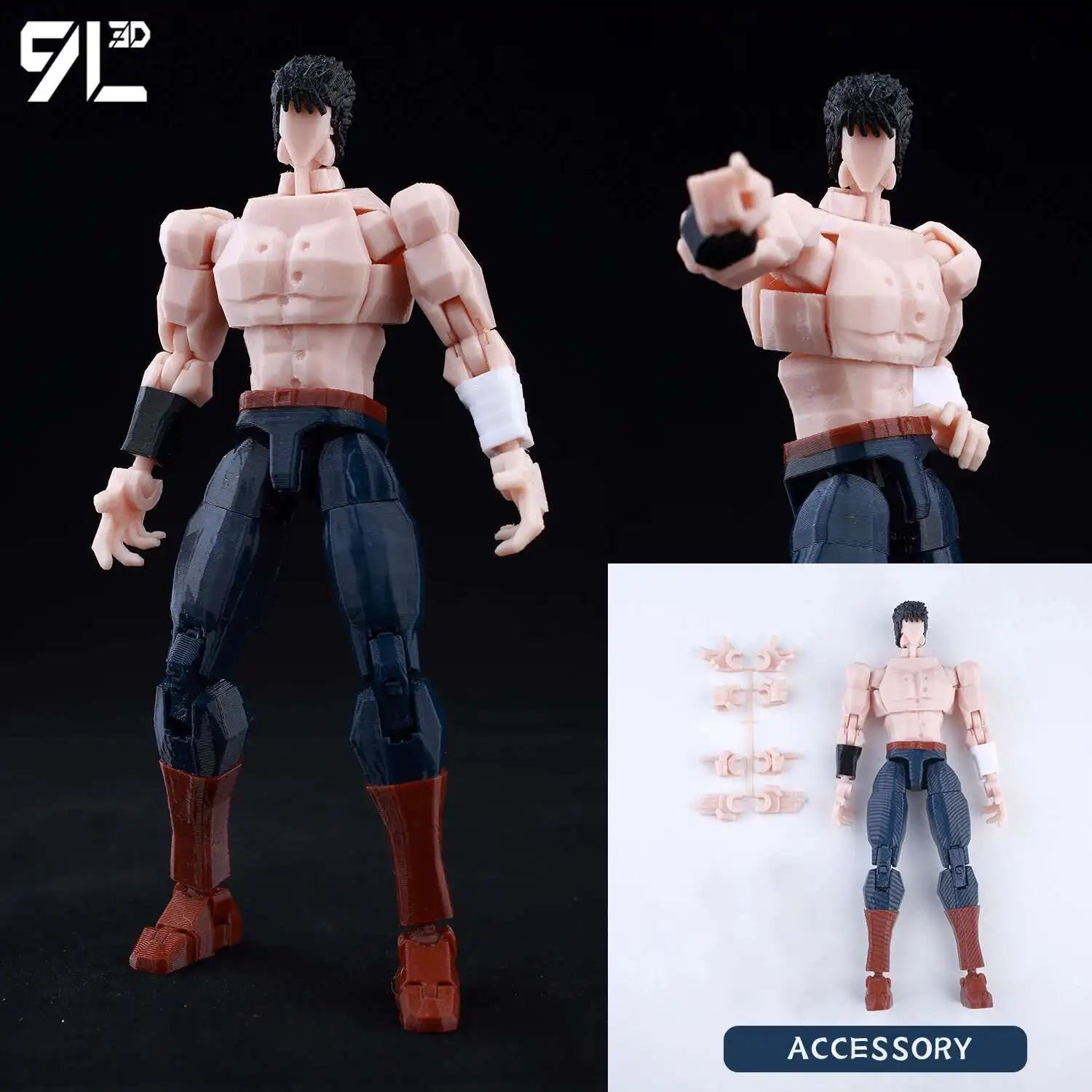 9L3D Printed Anime Characters Lucky 13 Zoro Dummy Action Figures Monkey D.Luffy Multi-Jointed Movable Shapeshift Mannequin Toys