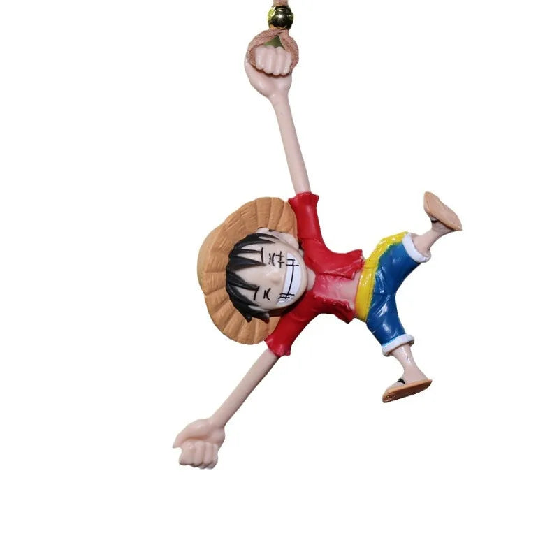 ONE PIECE Luffy Car Interior Decor Kawaii Car Rearview Mirror Bag Pendant Auto Interior Hanging Ornaments Birthday Gifts