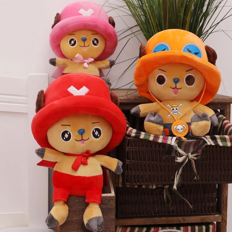 60cm Anime ONE PIECE Plush Toy Cartoon Tony Tony Chopper Cosplay Ace Law Luffy Plushies Soft Stuffed Doll Big Size Pillow Gift
