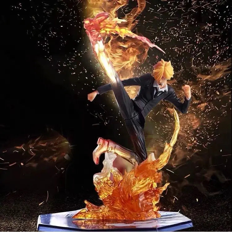 One Piece figure Sanji kicking leg model toy doll decoration Zoro Luffy Three-Sword Style special effect figure collectible