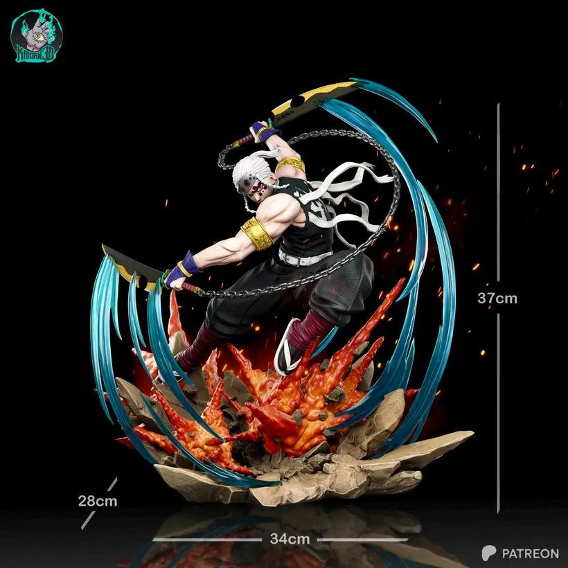 The Flashy Pillar - Anime Master Ninja Monster Slayer Tengen Uzui Resin Figure 16K