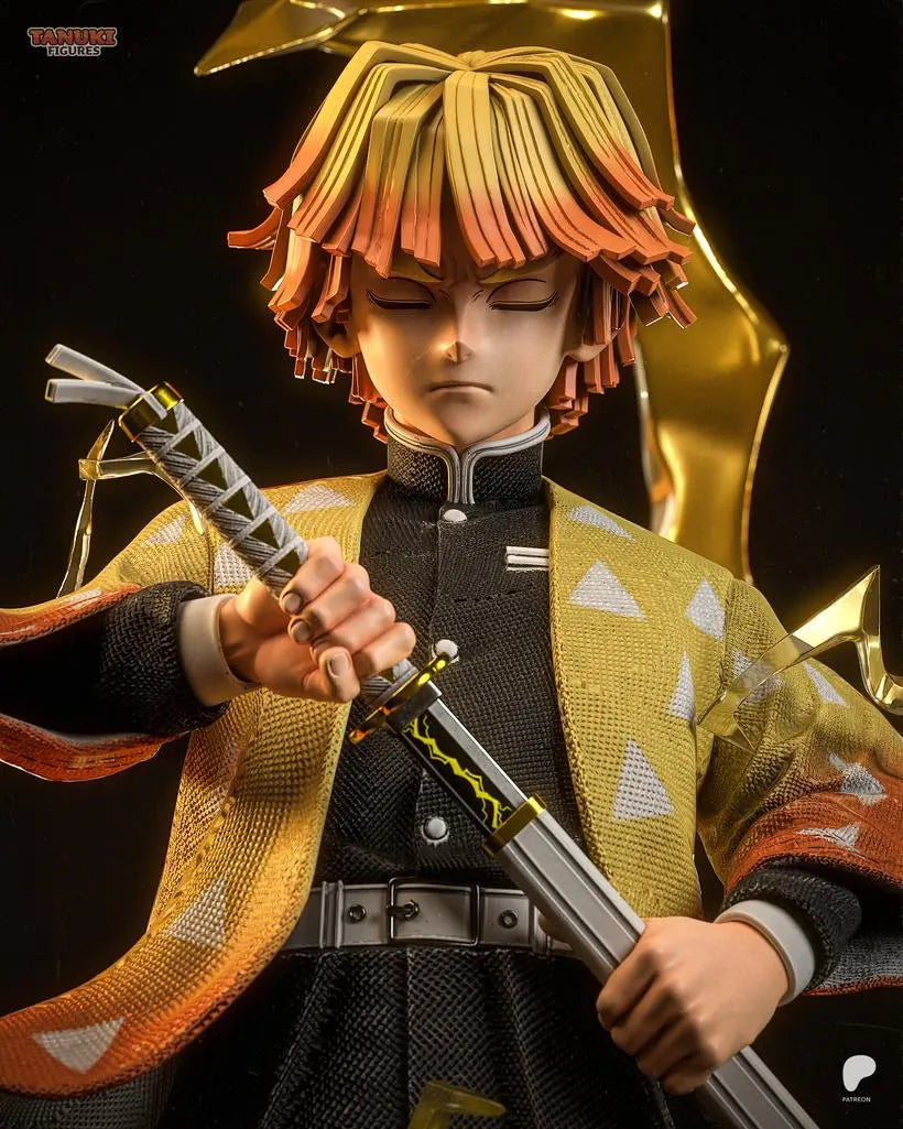 Zenitsu Agatsuma 1:6 Scale Resin Statue | Unpainted Anime Figure for Collectors