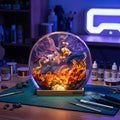 Demon Slayer Resin Lamp, Teng.En Uzui Vs Gyu.Taro Night Light, Anime Epoxy Diorama, Kimetsu No Yaiba Figure, Gamer Room Decor, Otaku Gift