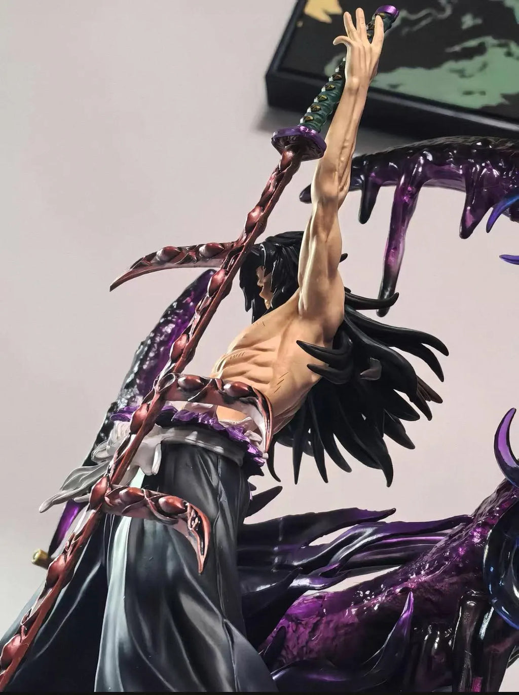 Kokushibo Demon Slayer Fan Figure | Upper Moon One LED Statue | Kimetsu No Yaiba Fan Gift | Dark Anime Collectible