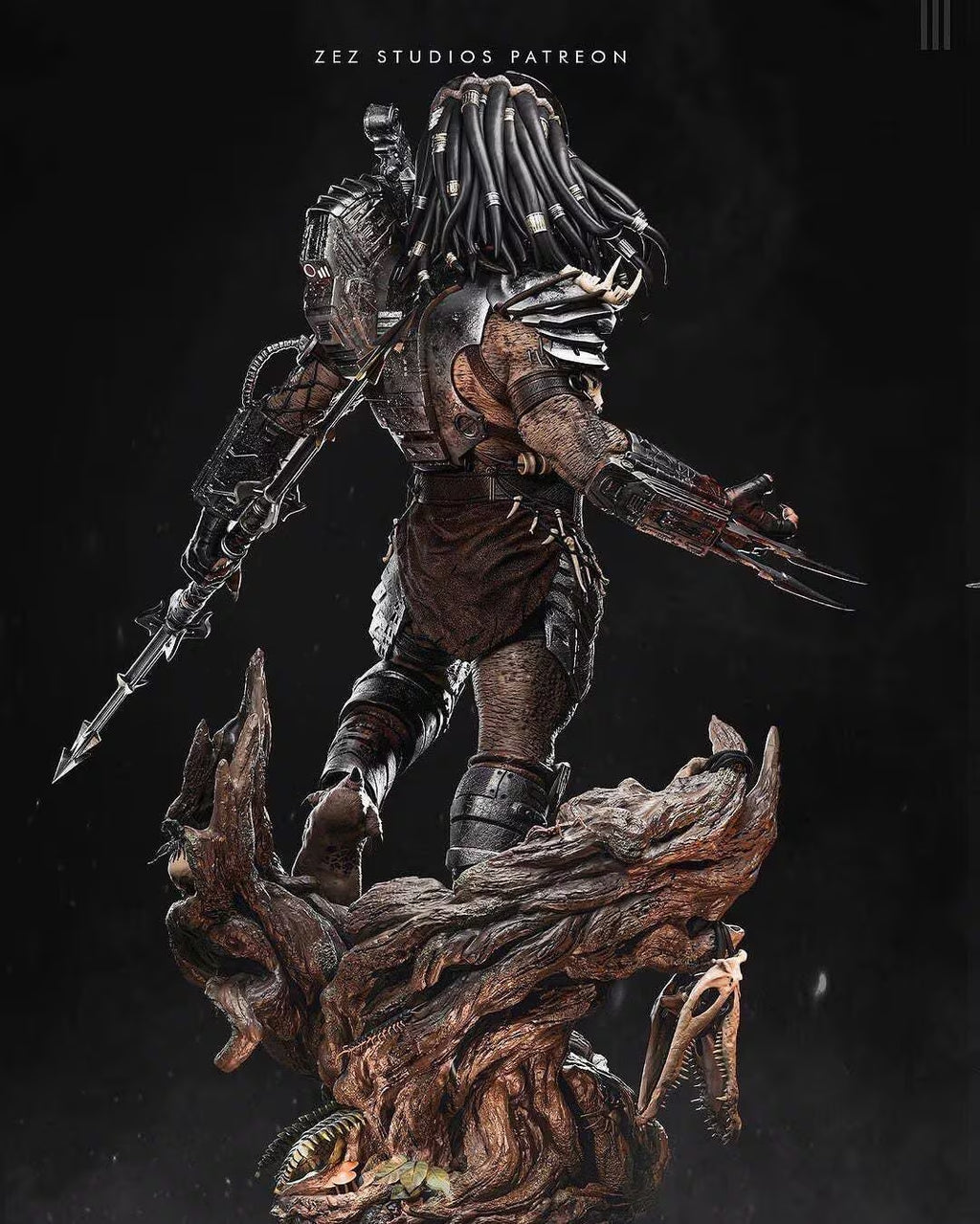 Predator 3D Printed Figure, Alien Hunter Collectible, Unpainted