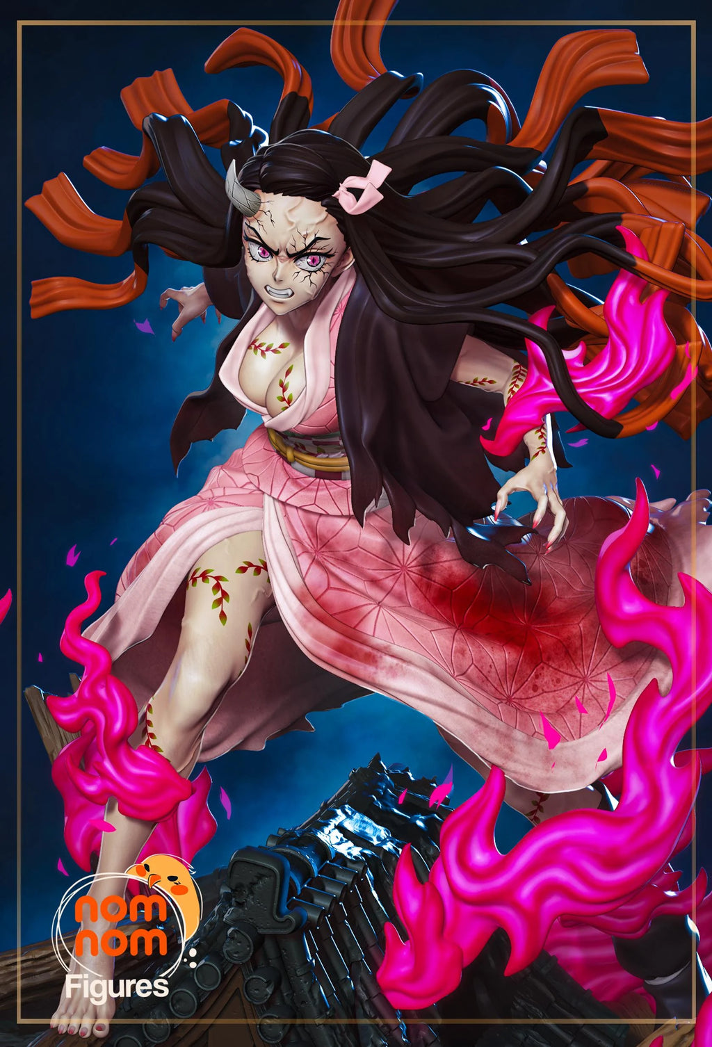 Nezuko Resin Figure - Demon Slayer Collectible - High-Quality 3D Printed Anime Figurine - Perfect Gift for Fans