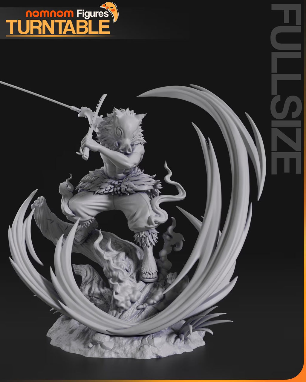 Inosuke Resin Figure - Demon Slayer Collectible - High-Quality Anime Figurine - Perfect Gift for Fans - 3D Printed Resin Figurine