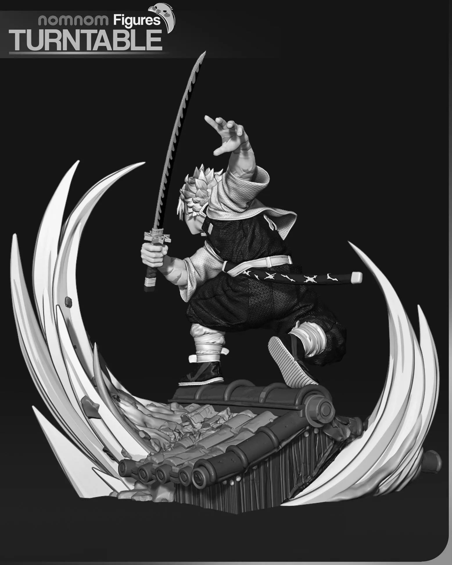 Sanemi -FAN ART- Custom Orders - Sizes-Multiple Options-Custom Hand Painting-3D KIT [Nomnom] Print on Demand