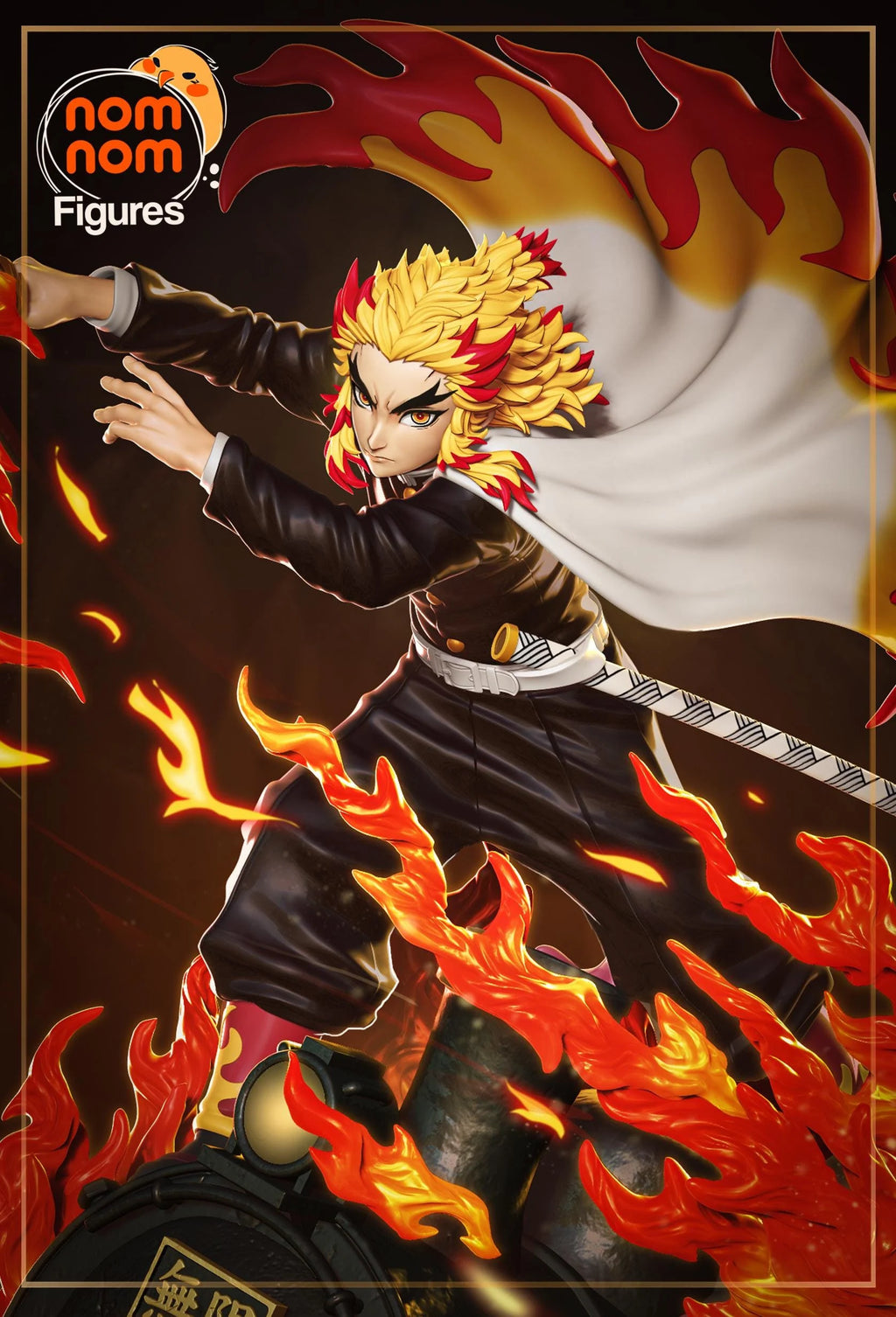 Rengoku Kyojuro Figurine - Demon Slayer Collectible Resin Statue - Flame Hashira Anime Gift - Detailed 3D Printed Decor