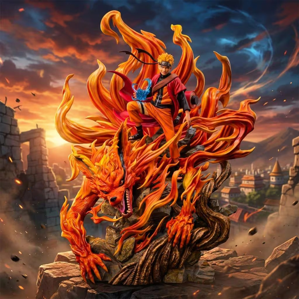 41Cm Naruto Kurama Statue Sage Mode Nine Tails Action Inspired Anime Figure Manga Collectible