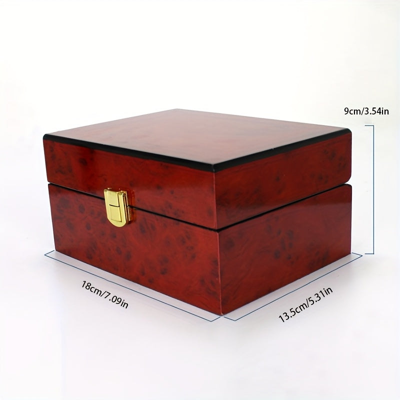 Red Rosewood Watch Storage Box, High-End Wooden Gift Packaging for Watches, Elegant Watch Display Case, Perfect for Valentine's Day or Mother's Day Graduation Season Gifts, Single Watch Box (Excludes Jewelry)
