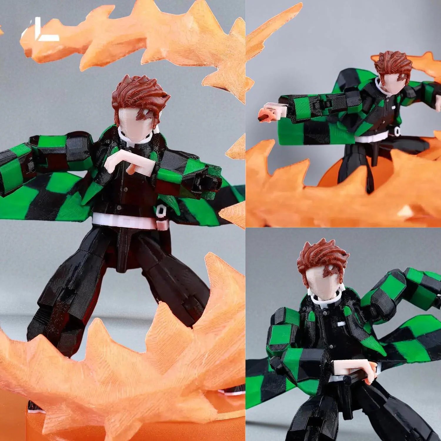 3D Printed Demon Slayer Akaza Kamado Tanjirou Anime Multi-Jointed Shapeshift Toys Action Figures Mannequin Model Ornaments Gifts Toy