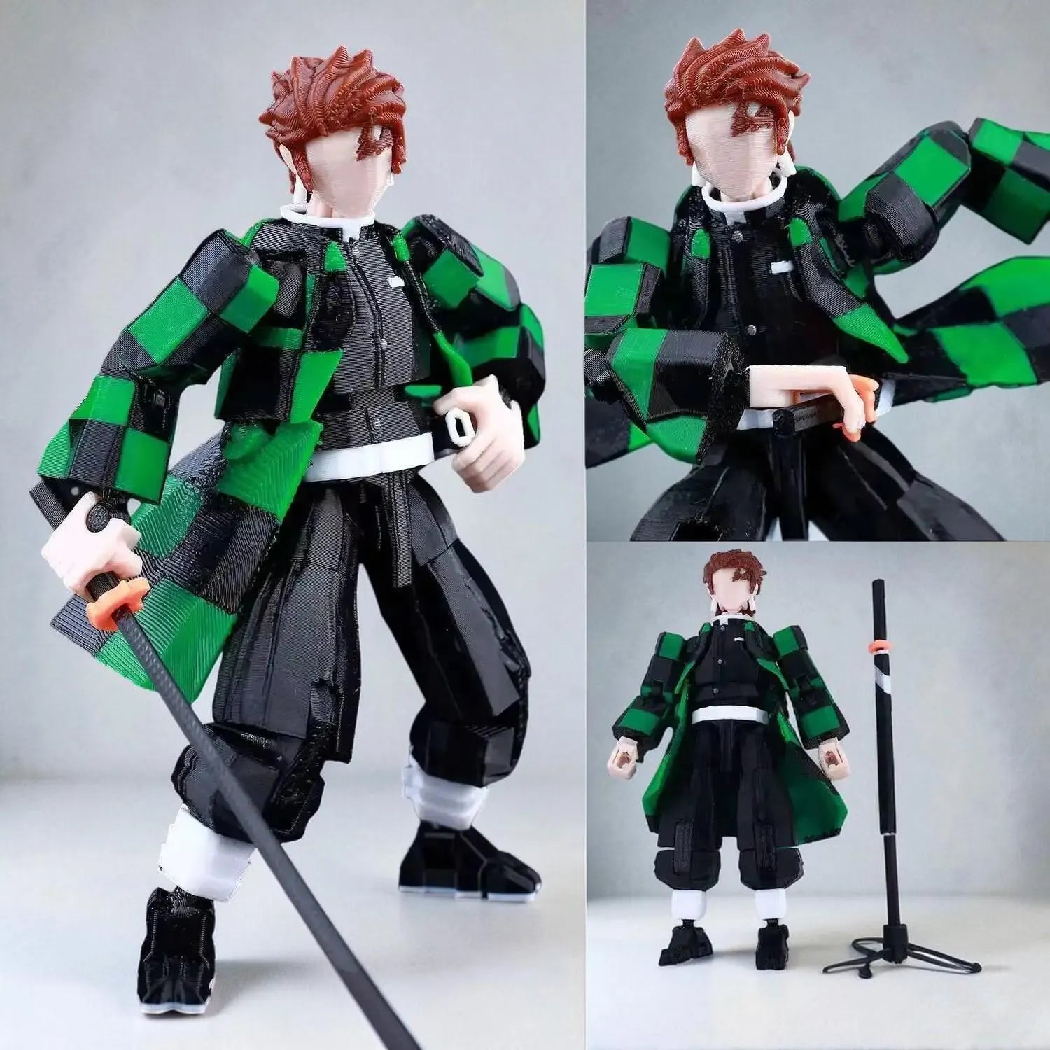 3D Printed Demon Slayer Akaza Kamado Tanjirou Anime Multi-Jointed Shapeshift Toys Action Figures Mannequin Model Ornaments Gifts Toy