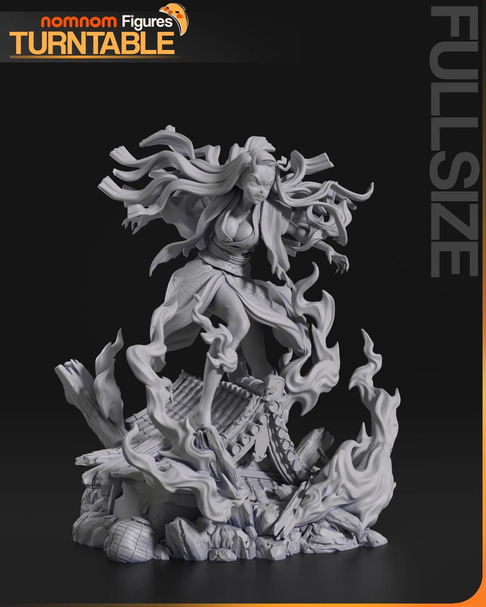 Nezuko Resin Figure - Demon Slayer Collectible - High-Quality 3D Printed Anime Figurine - Perfect Gift for Fans