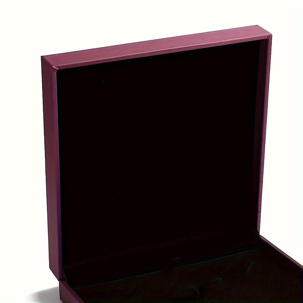 1pc GLOBLELAND Flamingo Synthetic Leather Jewelry Box - Rectangle Necklace Storage Case with Soft & Necklace Holder, Compact Box for Necklaces, Bracelets, Earrings, 7.56in for Necklaces (Compatible for Synthetic Leather/Jewelry)