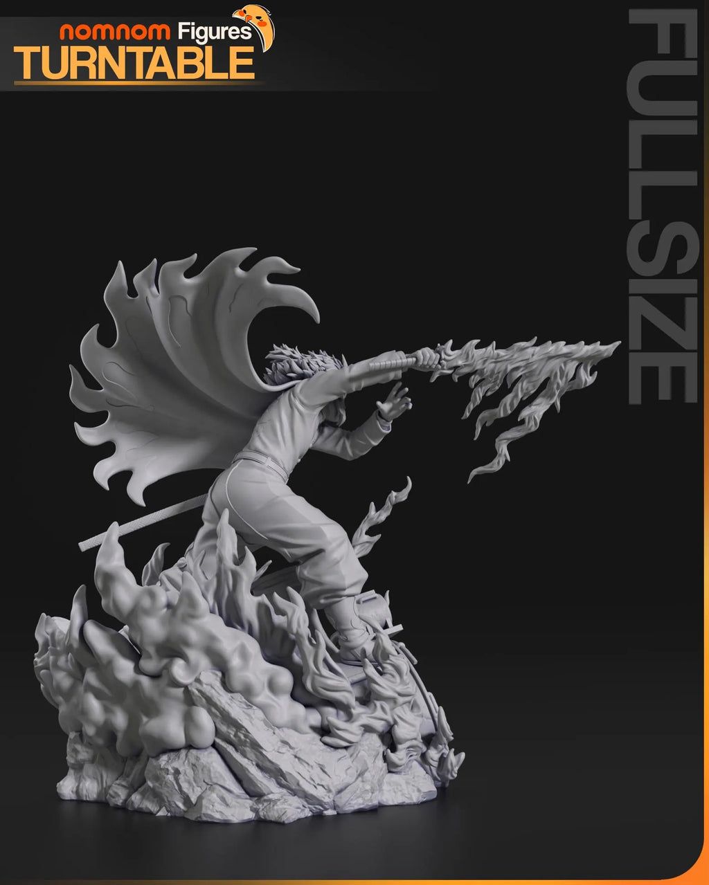 Rengoku Kyojuro Figurine - Demon Slayer Collectible Resin Statue - Flame Hashira Anime Gift - Detailed 3D Printed Decor