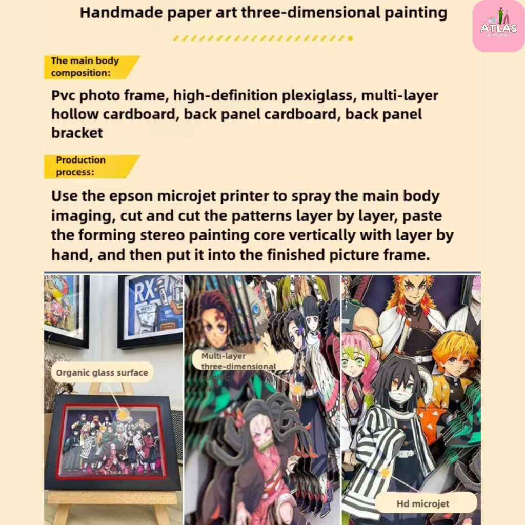 Handmade Demon Slayer Infinity Castle 3D Paper Art