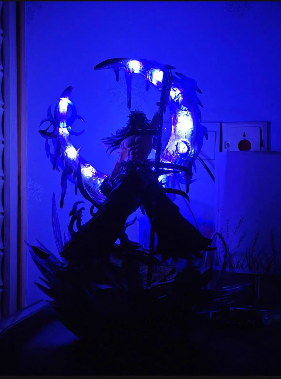 Kokushibo Demon Slayer Fan Figure | Upper Moon One LED Statue | Kimetsu No Yaiba Fan Gift | Dark Anime Collectible