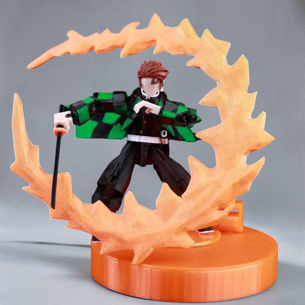3D Printed Demon Slayer Akaza Kamado Tanjirou Anime Multi-Jointed Shapeshift Toys Action Figures Mannequin Model Ornaments Gifts Toy