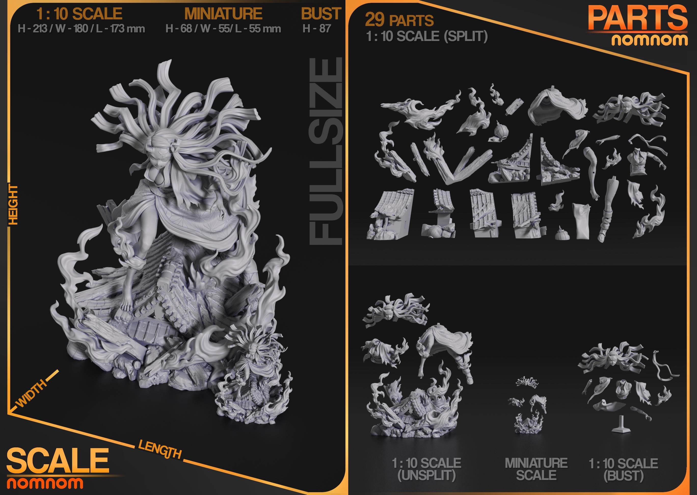 Nezuko Resin Figure - Demon Slayer Collectible - High-Quality 3D Printed Anime Figurine - Perfect Gift for Fans